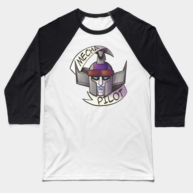 I'm a Mecha Pilot! Baseball T-Shirt by lizstaley